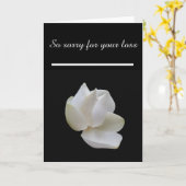 Sympathie Het spijt me van je verlies White Magnol Kaart (Gele Bloem)
