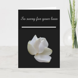 Sympathie Het spijt me van je verlies White Magnol Kaart