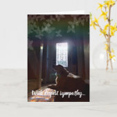 Sympathie, hondenverlies, huisdierenverlies, regen kaart (Gele Bloem)