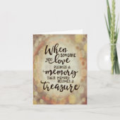 sympathie "Hun geheugen wordt een schat" Kaart (Voorkant)