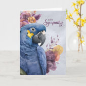 Sympathie Hyacinne Macaw Paars Botanisch Kaart (Gele Bloem)