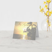 Sympathie in de ondergaande zon condoleert kaart (Gele Bloem)