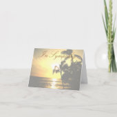 Sympathie in de ondergaande zon condoleert kaart (Voorkant)