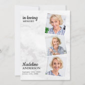 Sympathie in liefdevolle herinnering Modern 3 foto Bedankkaart (Voorkant)