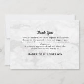 Sympathie in liefdevolle herinnering Modern 3 foto Bedankkaart (Achterkant)