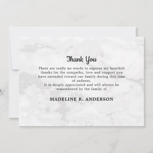 Sympathie in liefdevolle herinnering Modern 3 foto Bedankkaart (Achterkant)