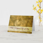 Sympathie in Lieu van bloemen met palmvaten Kaart (Gele Bloem)