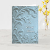 Sympathie, In plaats van bloemen, Blauw Plant Vorm Kaart (Gele Bloem)