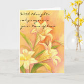 Sympathie in tijden van verlies kaart (Gele Bloem)