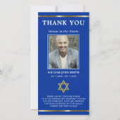 Sympathie Joodse ster van David DANK U | Foto Bedankkaart (Voorkant)