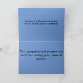 Sympathie kaart in blauwe bergscène blauw binnen (Binnen)