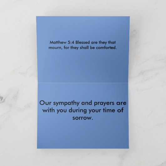 Sympathie kaart in blauwe bergscène blauw binnen (Binnen)