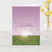 Sympathie kaart met vredig gras (Gele Bloem)