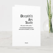 Sympathie kaart met witte chrysant bloemen. (Achterkant)