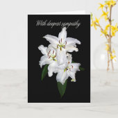 Sympathie kaart met witte tijgerlelies (Gele Bloem)