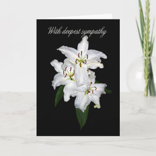 Sympathie kaart met witte tijgerlelies