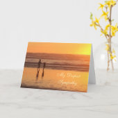 Sympathie kaart: Ocean Beach zonsondergang Kaart (Gele Bloem)
