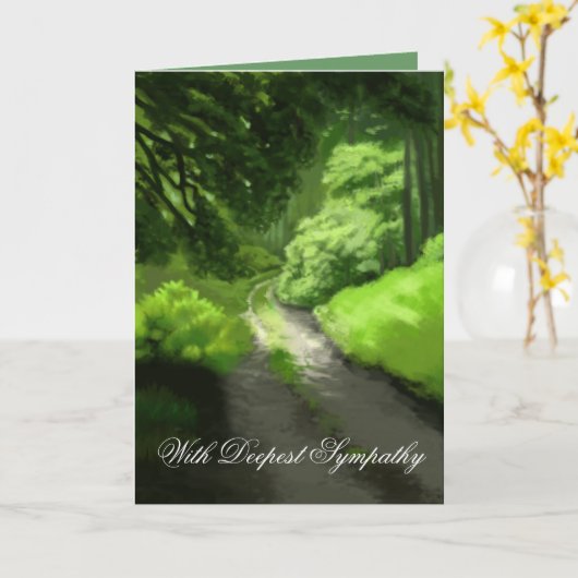 Sympathie kaart van ons: Moeder Bos Scene (Gele Bloem)