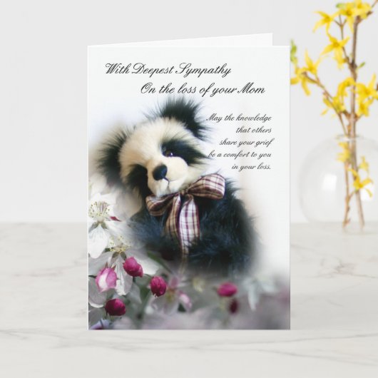 Sympathie kaart verlies van moeder (Gele Bloem)