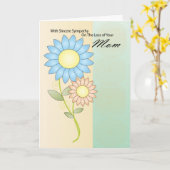 Sympathie kaart verlies van moeder (Gele Bloem)