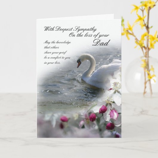 Sympathie kaart verlies van vader (Gele Bloem)