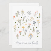 Sympathie kaart voor altijd in onze harten verdrie (Voorkant / Achterkant)