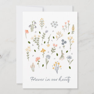 Sympathie kaart voor altijd in onze harten verdrie