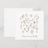 Sympathie kaart voor altijd in onze harten verdrie (Voorkant / Achterkant)