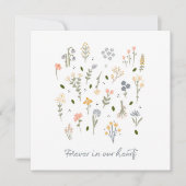 Sympathie kaart voor altijd in onze harten verdrie (Voorkant)