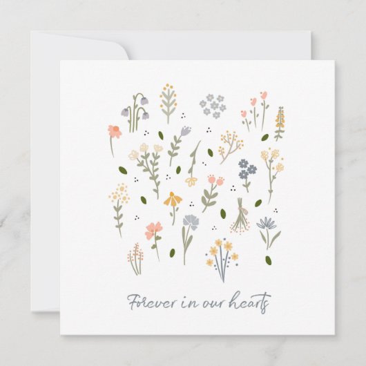 Sympathie kaart voor altijd in onze harten verdrie (Voorkant)
