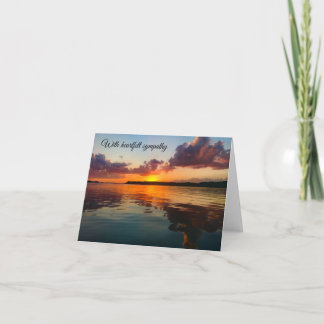 Sympathie kaart zonsondergang
