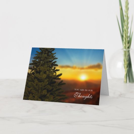 Sympathie Kaarten Kerstmis | Kerstzonsondergang (Voorkant)