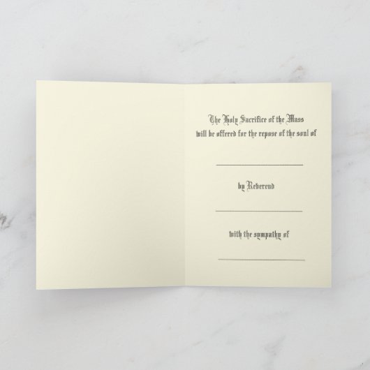 Sympathie Katholiek Requiem Mis Aanbod Maria Kaart (Binnen)