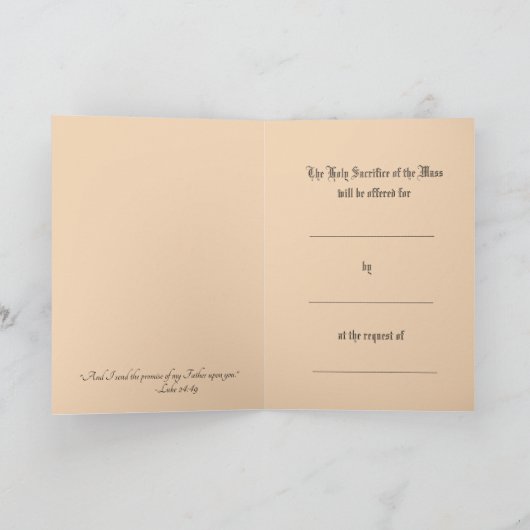 Sympathie Katholieke mis die Kaart aanbiedt (Binnen)