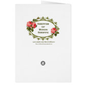 Sympathie Katholieke Requiem Mass Offcard (Achterkant)