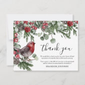 Sympathie Kerstfeest Funeral Dank je wel Bedankkaart (Voorkant)