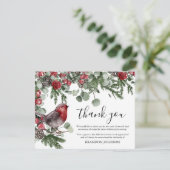 Sympathie Kerstfeest Funeral Dank je wel Bedankkaart (Staand voorkant)