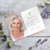 Sympathie Kruisfoto begrafenis Bedankkaart