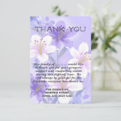 Sympathie Lavender en White Lilies Bedankkaart (Staand voorkant)