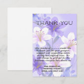 Sympathie Lavender en White Lilies Bedankkaart (Voorkant / Achterkant)