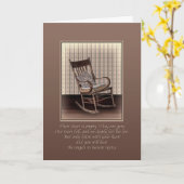Sympathie, lege schommelstoel, religieus kaart (Gele Bloem)