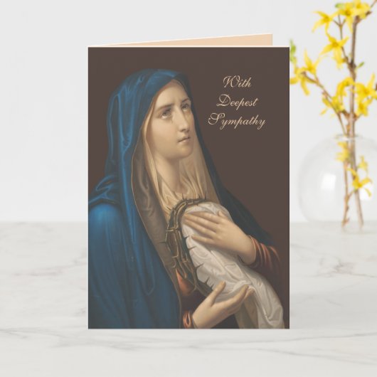 Sympathie Maagd Maria Katholieke mis die Kaart aan (Gele Bloem)