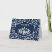 Sympathie Mandarin Chinees Waterlily Blue en White Kaart (Voorkant)