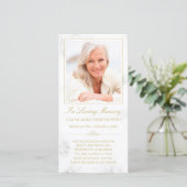 Sympathie Marble Gold Script Cross Photo Prayer (Staand voorkant)