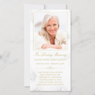 Sympathie Marble Gold Script Cross Photo Prayer