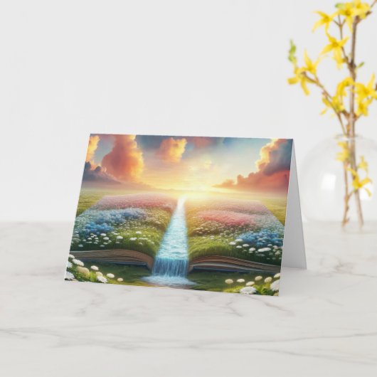 Sympathie Meadow en Brook Boek Kaart (Gele Bloem)