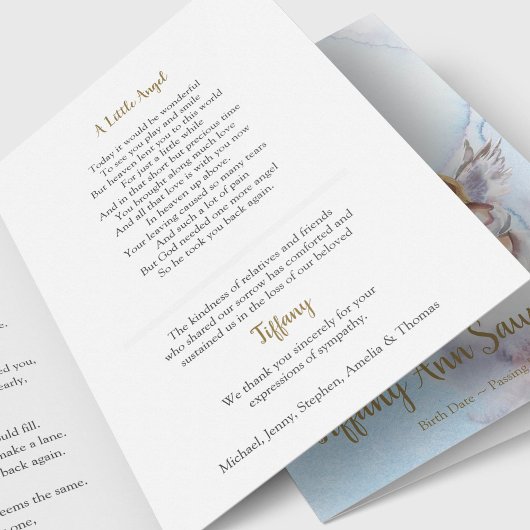Sympathie Memorial Angel begrafenis dank u kaarten
