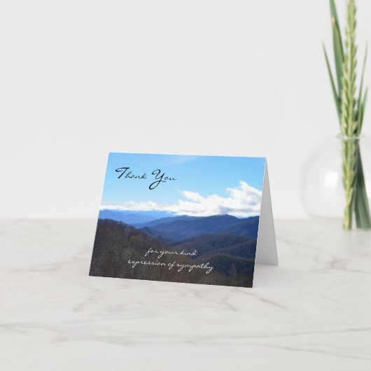 Sympathie Memorial Dank je wel voor de Kaart — Mou (Voorkant)