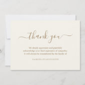 Sympathie Memorial Dank u Bereavement Bedankkaart (Voorkant)