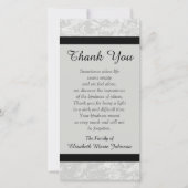 Sympathie Memorial Dank u Fotokaart - Classic Bedankkaart (Voorkant)